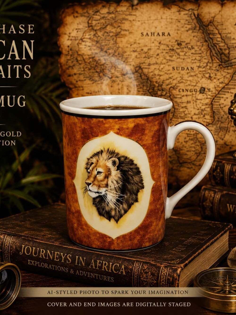 Lynn Chace African Lion Collectible Mug 1995